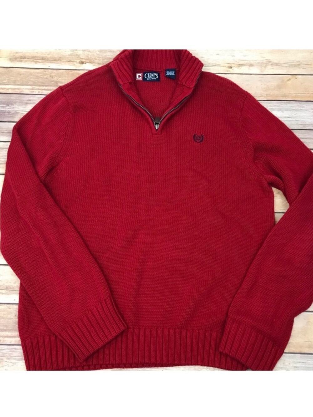 Chaps, Size Medium, 1/4zip Sweater. Men’s. In excellent condition!